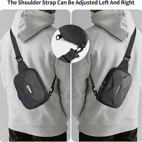 Stylish Waterproof Anti-Theft Sling Bag for Travel - Versatile Crossbody Design - Picture 4 of 6